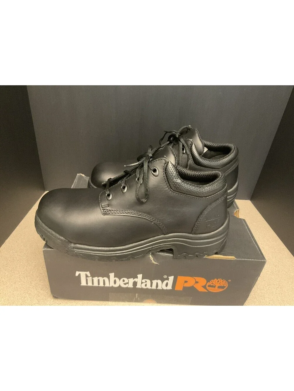 New! Mens Timberland PRO-Titan Alloy Safety Toe Oxford Work Shoes. Size 9.5W